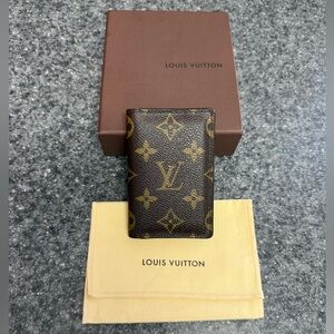 Louis Vuitton Brown Monogram Pocket Organizer Cardholder Mens Wallet M60502 $440